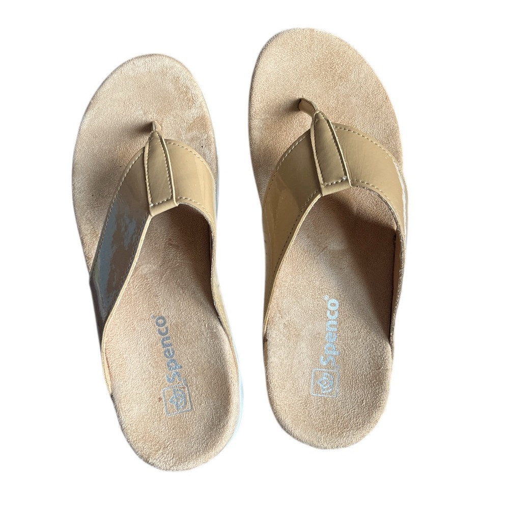 Spenco Women's Tan Flip Flop Sandals Size 10
